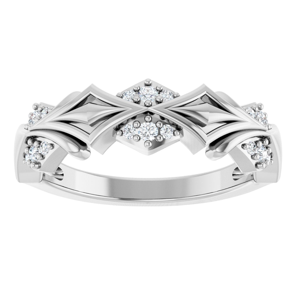 1/6 Ctw Lab-Grown Diamond Band - White Gold - Lab Grown Diamond