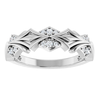 1/6 Ctw Lab-Grown Diamond Band - White Gold - Lab Grown Diamond