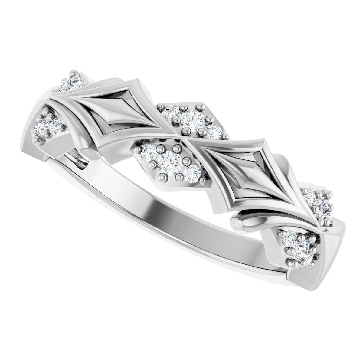 1/6 Ctw Lab-Grown Diamond Band - White Gold - Lab Grown Diamond