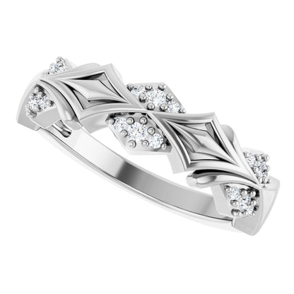 1/6 Ctw Lab-Grown Diamond Band - White Gold - Lab Grown Diamond