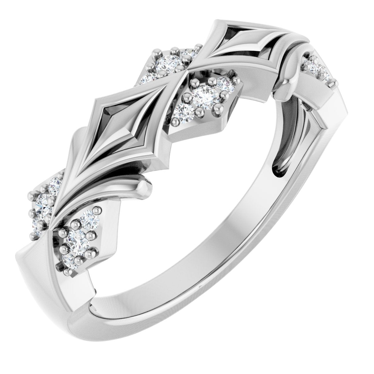 1/6 Ctw Lab-Grown Diamond Band - White Gold - Lab Grown Diamond