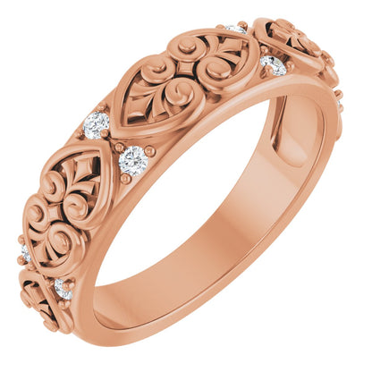 1/6 Ctw Lab-Grown Diamond Accented Sculptural Band