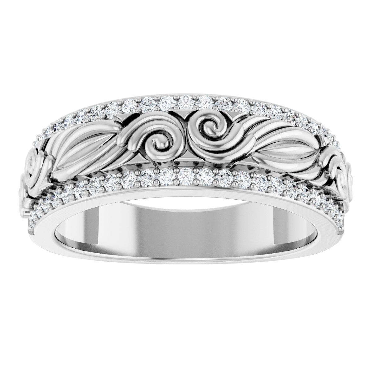 3/8 Ctw Lab-Grown Diamond Band - White Gold - Lab Grown Diamond