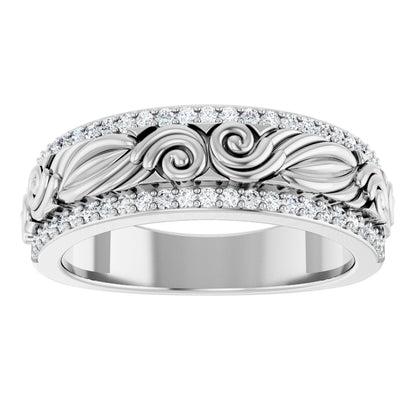 3/8 Ctw Lab-Grown Diamond Band - White Gold - Lab Grown Diamond