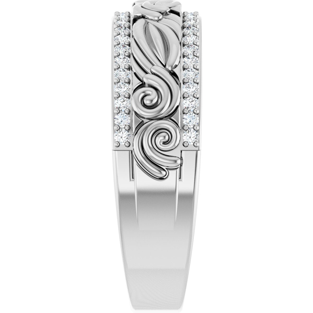 3/8 Ctw Lab-Grown Diamond Band - White Gold - Lab Grown Diamond