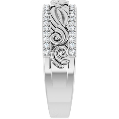 3/8 Ctw Lab-Grown Diamond Band - White Gold - Lab Grown Diamond