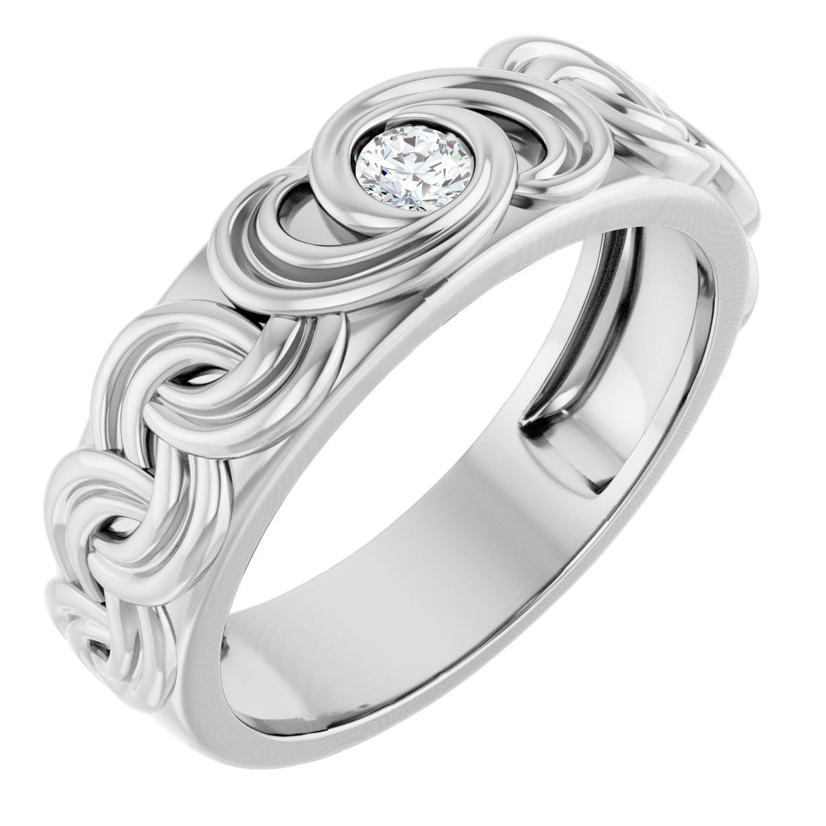 1/8 Ct Lab-Grown Diamond Band - White Gold - Lab Grown Diamond