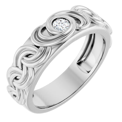 1/8 Ct Lab-Grown Diamond Band - White Gold - Lab Grown Diamond