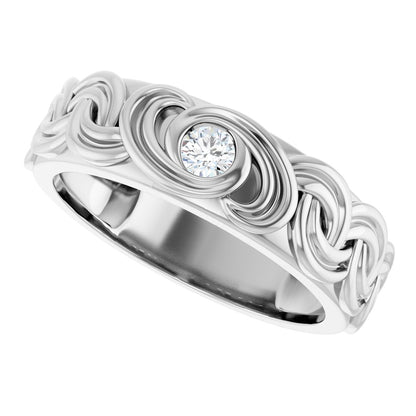 1/8 Ct Lab-Grown Diamond Band - White Gold - Lab Grown Diamond
