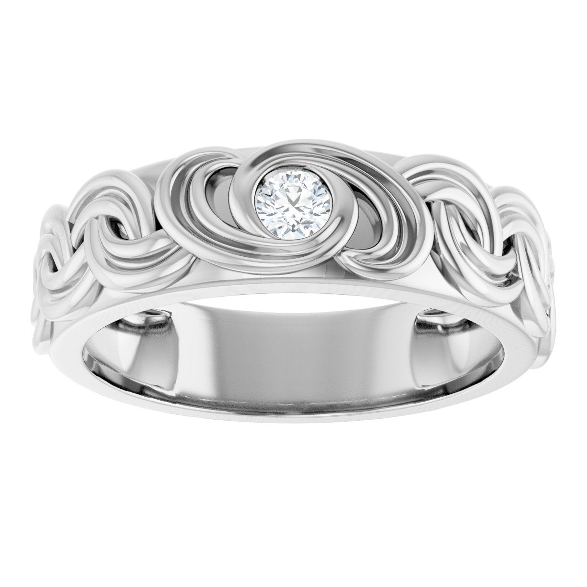 1/8 Ct Lab-Grown Diamond Band - White Gold - Lab Grown Diamond