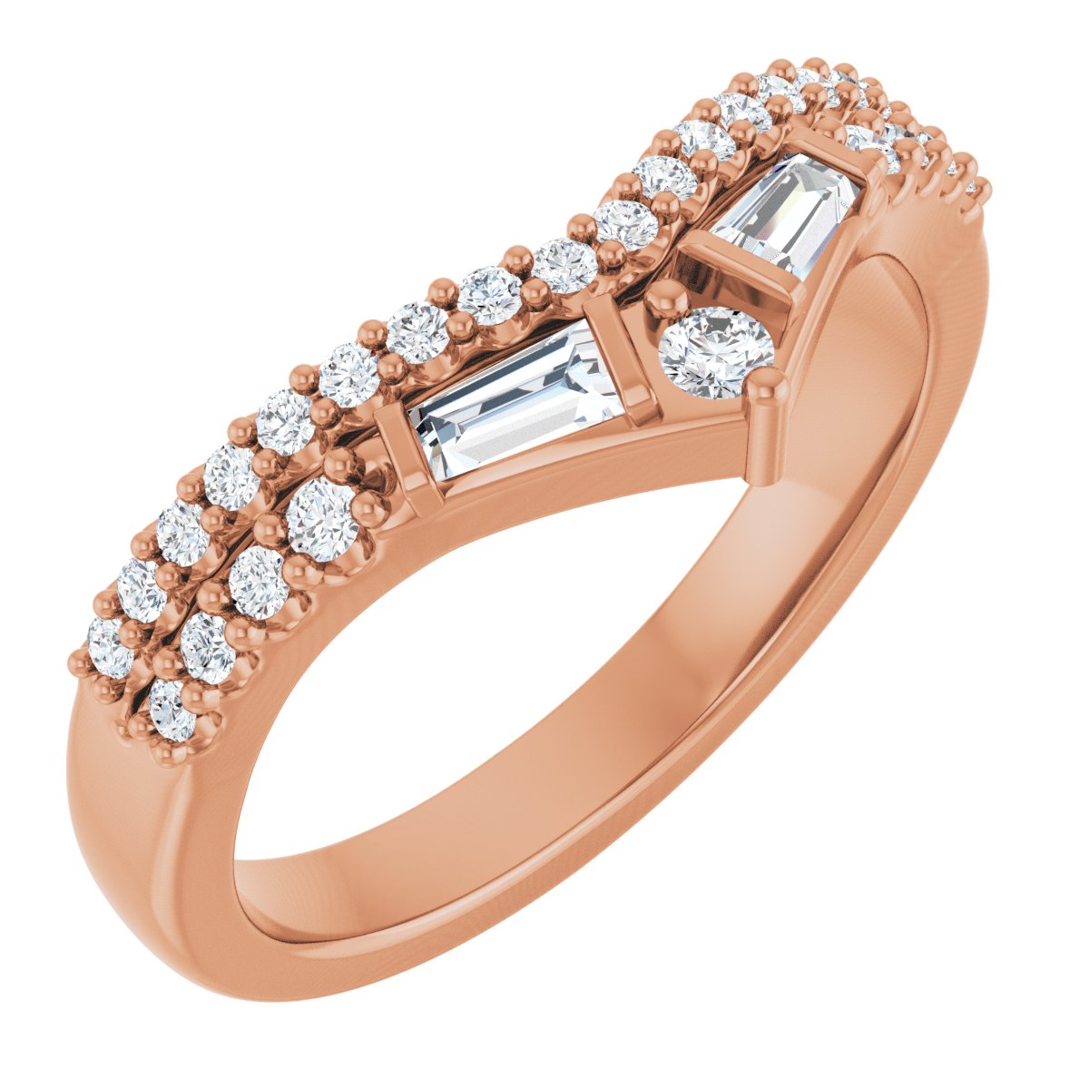 3/8 Ctw Lab-Grown Diamond Contour Band