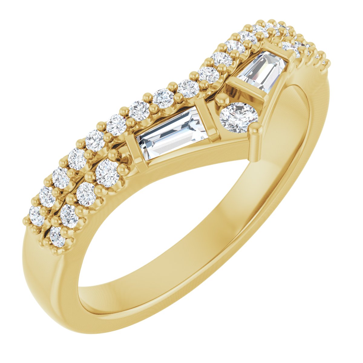3/8 Ctw Lab-Grown Diamond Contour Band