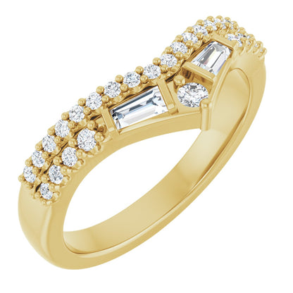 3/8 Ctw Lab-Grown Diamond Contour Band