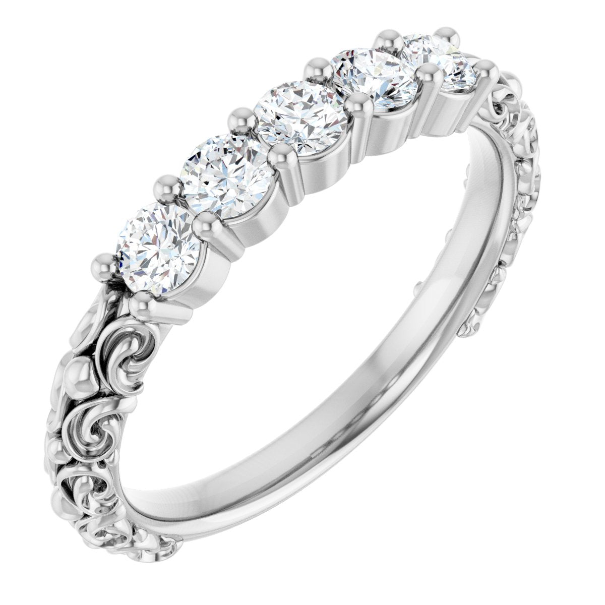 1/2 Ctw Lab-Grown Diamond Anniversary Band - White Gold - Lab Grown Diamond
