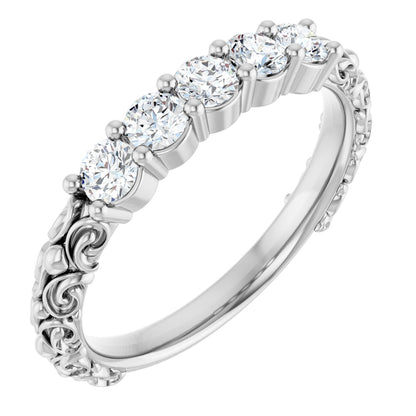1/2 Ctw Lab-Grown Diamond Anniversary Band - White Gold - Lab Grown Diamond