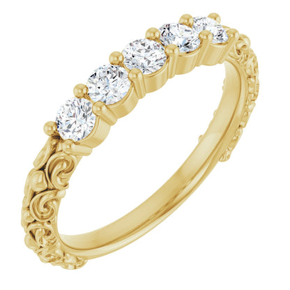 1/2 Ctw Lab-Grown Diamond Anniversary Band