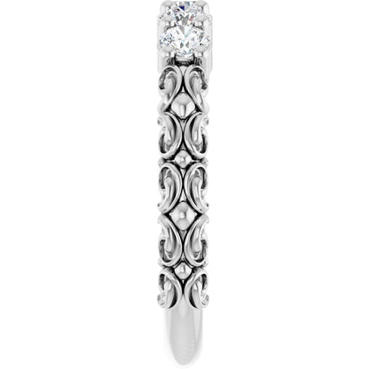 1/2 Ctw Lab-Grown Diamond Anniversary Band - White Gold - Lab Grown Diamond