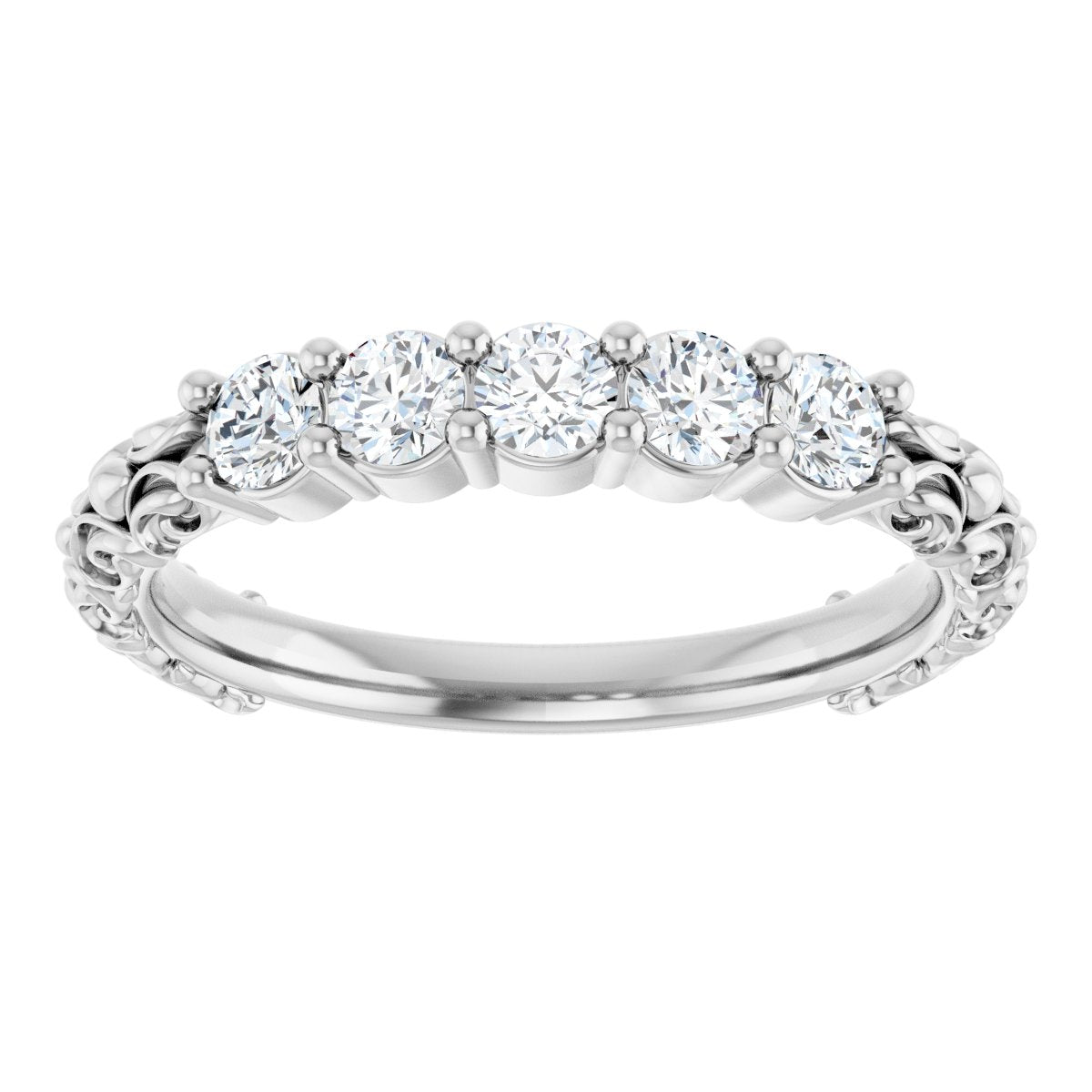 1/2 Ctw Lab-Grown Diamond Anniversary Band - White Gold - Lab Grown Diamond