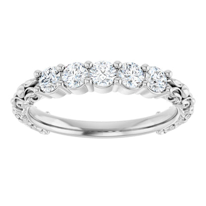 1/2 Ctw Lab-Grown Diamond Anniversary Band - White Gold - Lab Grown Diamond