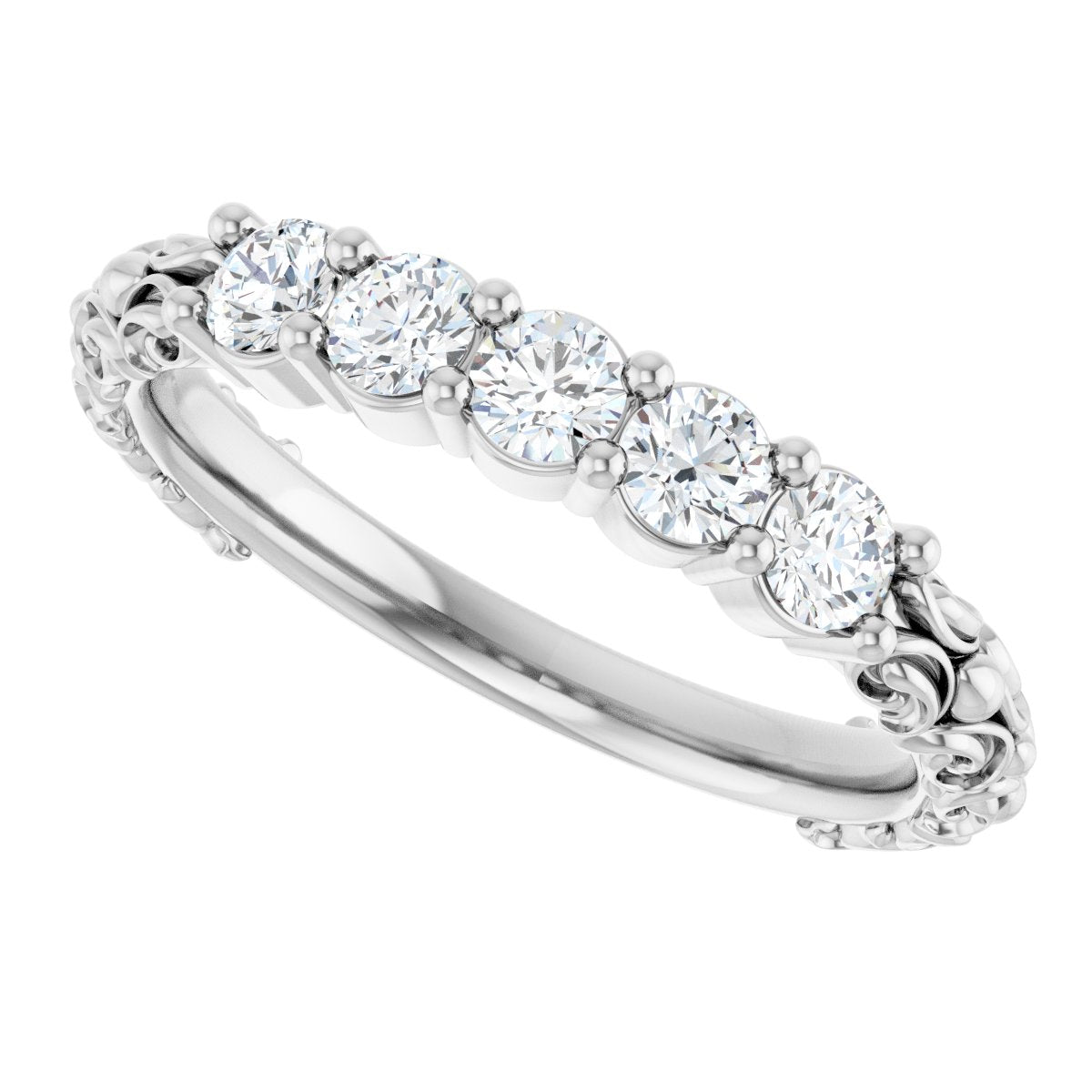 1/2 Ctw Lab-Grown Diamond Anniversary Band - White Gold - Lab Grown Diamond
