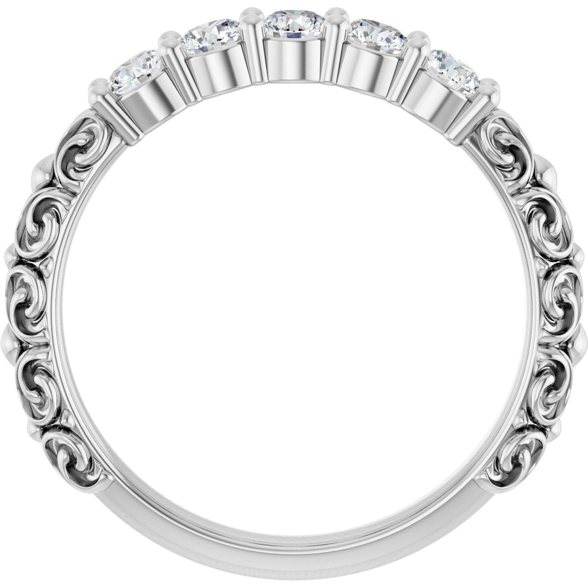 1/2 Ctw Lab-Grown Diamond Anniversary Band - White Gold - Lab Grown Diamond