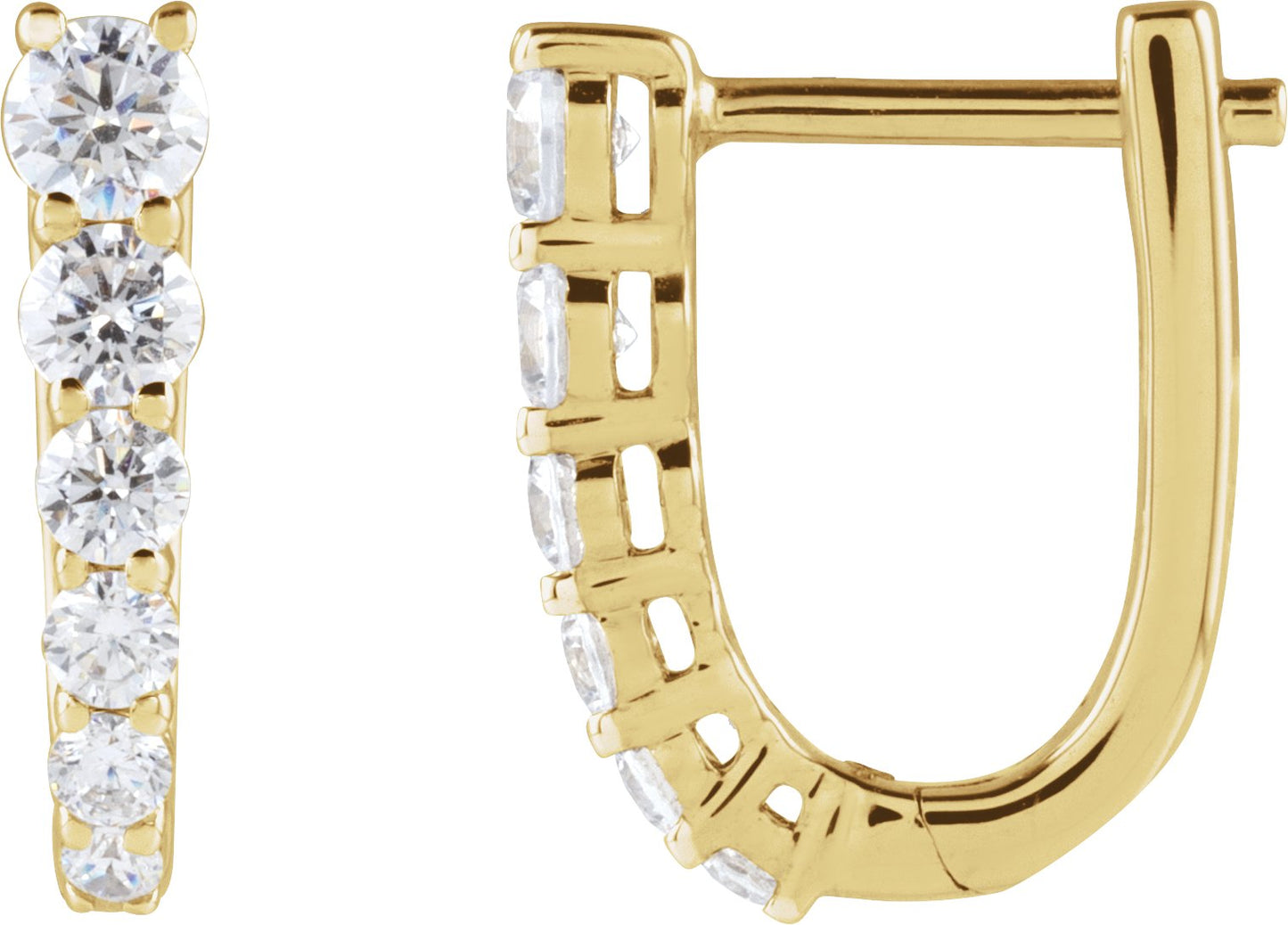 1/2 Ctw Lab-Grown Diamond Hoop Earring - Lab Grown Diamond