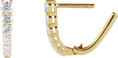 1/2 Ctw Lab-Grown Diamond Hoop Earring - Rose Gold - Lab Grown Diamond