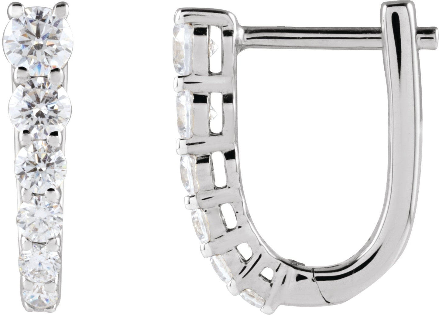 1/2 Ctw Lab-Grown Diamond Hoop Earring