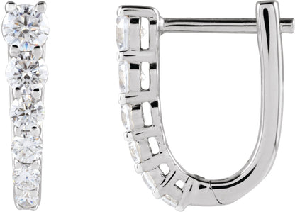 1/2 Ctw Lab-Grown Diamond Hoop Earring