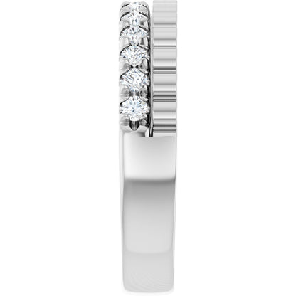 1/3 Ctw Lab-Grown Diamond Anniversary Band - White Gold - Lab Grown Diamond
