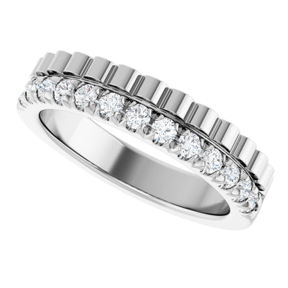 1/3 Ctw Lab-Grown Diamond Anniversary Band - White Gold - Lab Grown Diamond