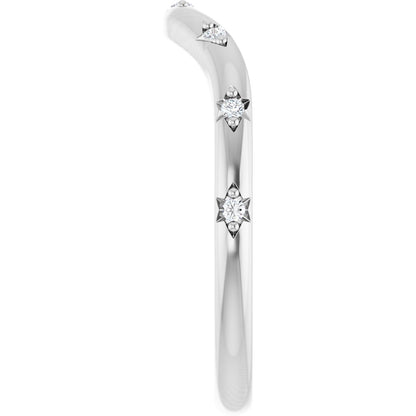 .05 Ctw Lab-Grown Diamond Contour Band - White Gold - Lab Grown Diamond