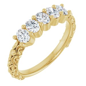 3/4 Ctw Oval Lab-Grown Diamond Anniversary Band