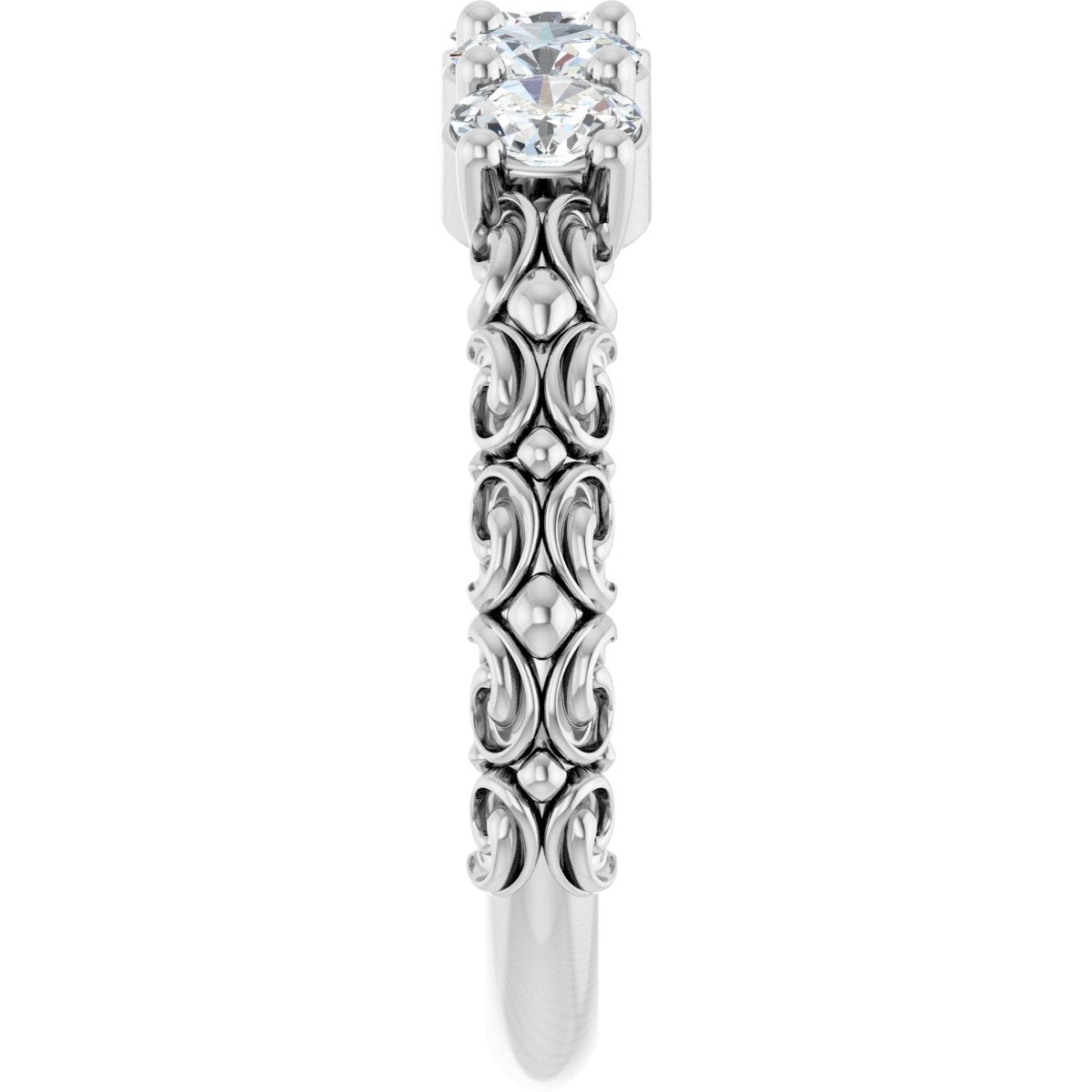 3/4 Ctw Oval Lab-Grown Diamond Anniversary Band - White Gold - Lab Grown Diamond