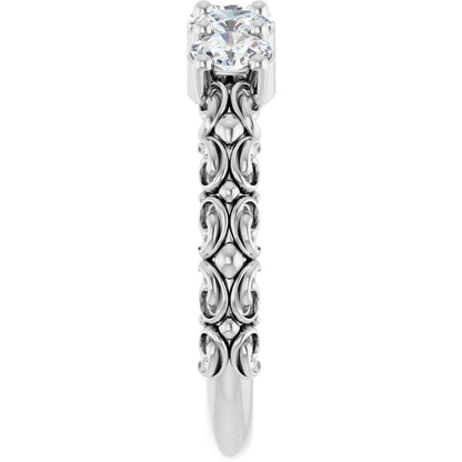 3/4 Ctw Oval Lab-Grown Diamond Anniversary Band - White Gold - Lab Grown Diamond