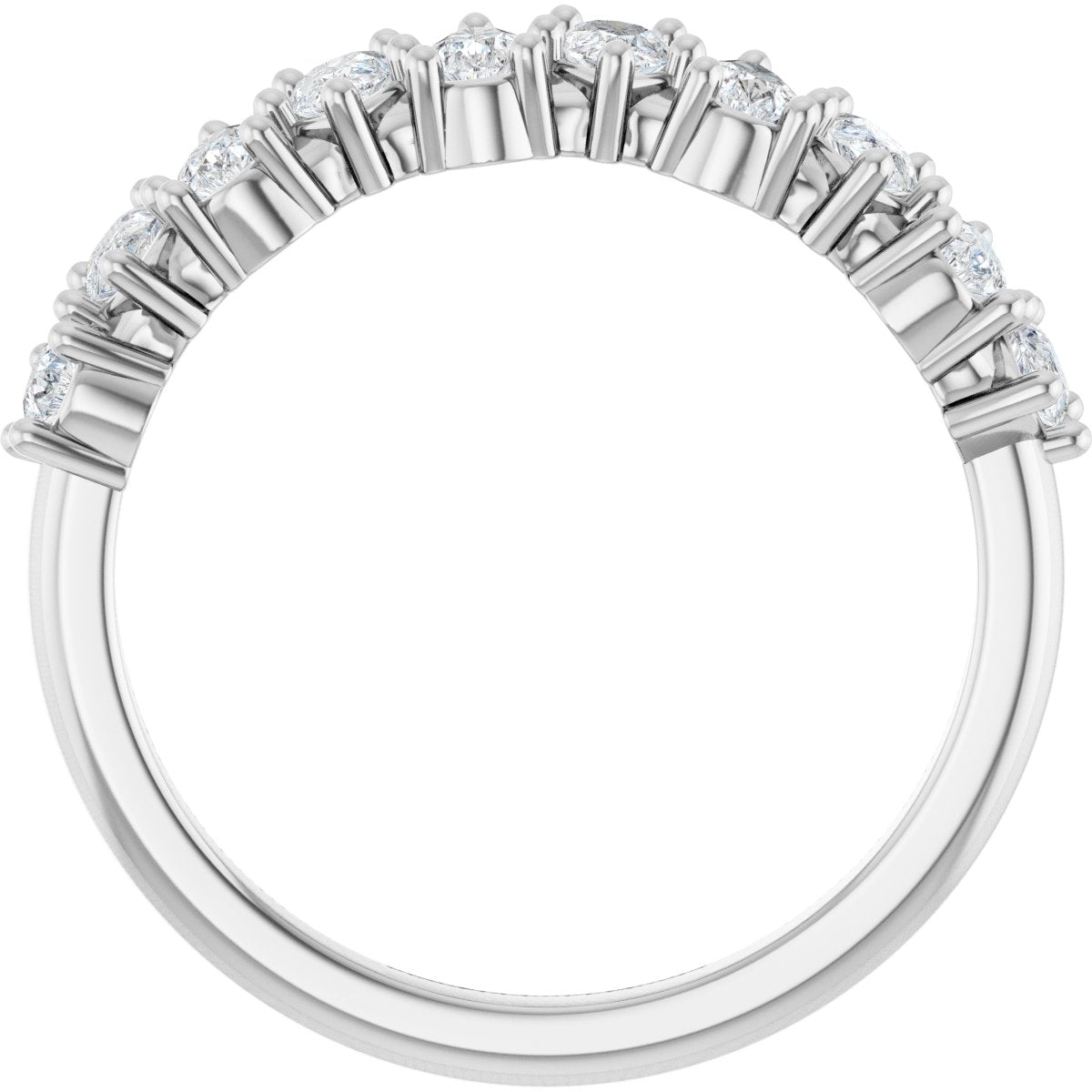 1 Ctw Pear Lab-Grown Diamond Anniversary Band - White Gold - Lab Grown Diamond