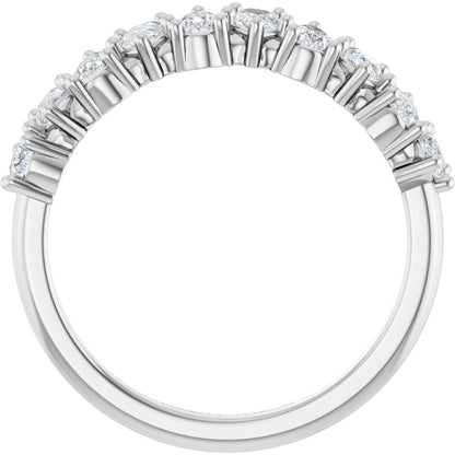 1 Ctw Pear Lab-Grown Diamond Anniversary Band - White Gold - Lab Grown Diamond