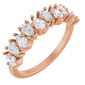 1 Ctw Pear Lab-Grown Diamond Anniversary Band