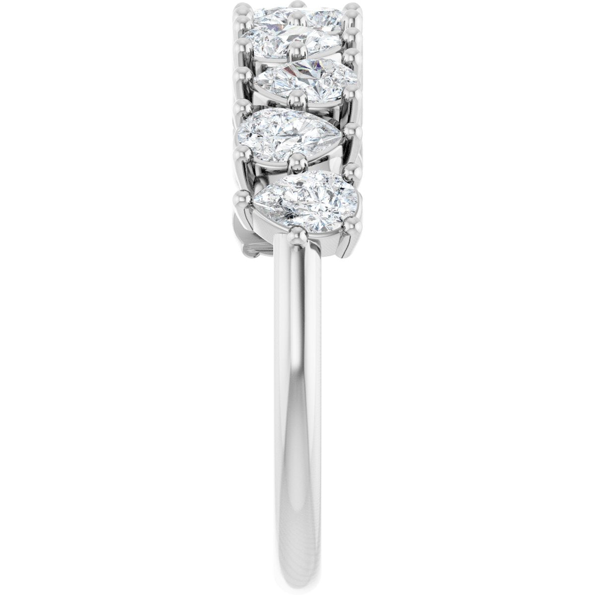 1 Ctw Pear Lab-Grown Diamond Anniversary Band - White Gold - Lab Grown Diamond