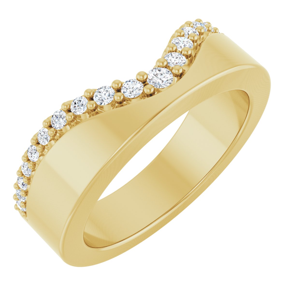 1/5 Ctw Lab-Grown Diamond Contour Band