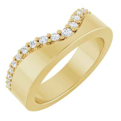 1/5 Ctw Lab-Grown Diamond Contour Band