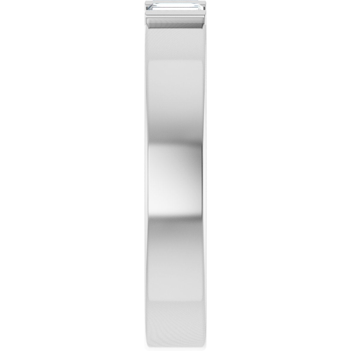 1/5 Ctw Straight Baguette Lab-Grown Diamond Three Stone Band - White Gold - Lab Grown Diamond