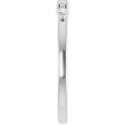 1/5 Ctw Lab-Grown Diamond Anniversary Band - White Gold - Lab Grown Diamond