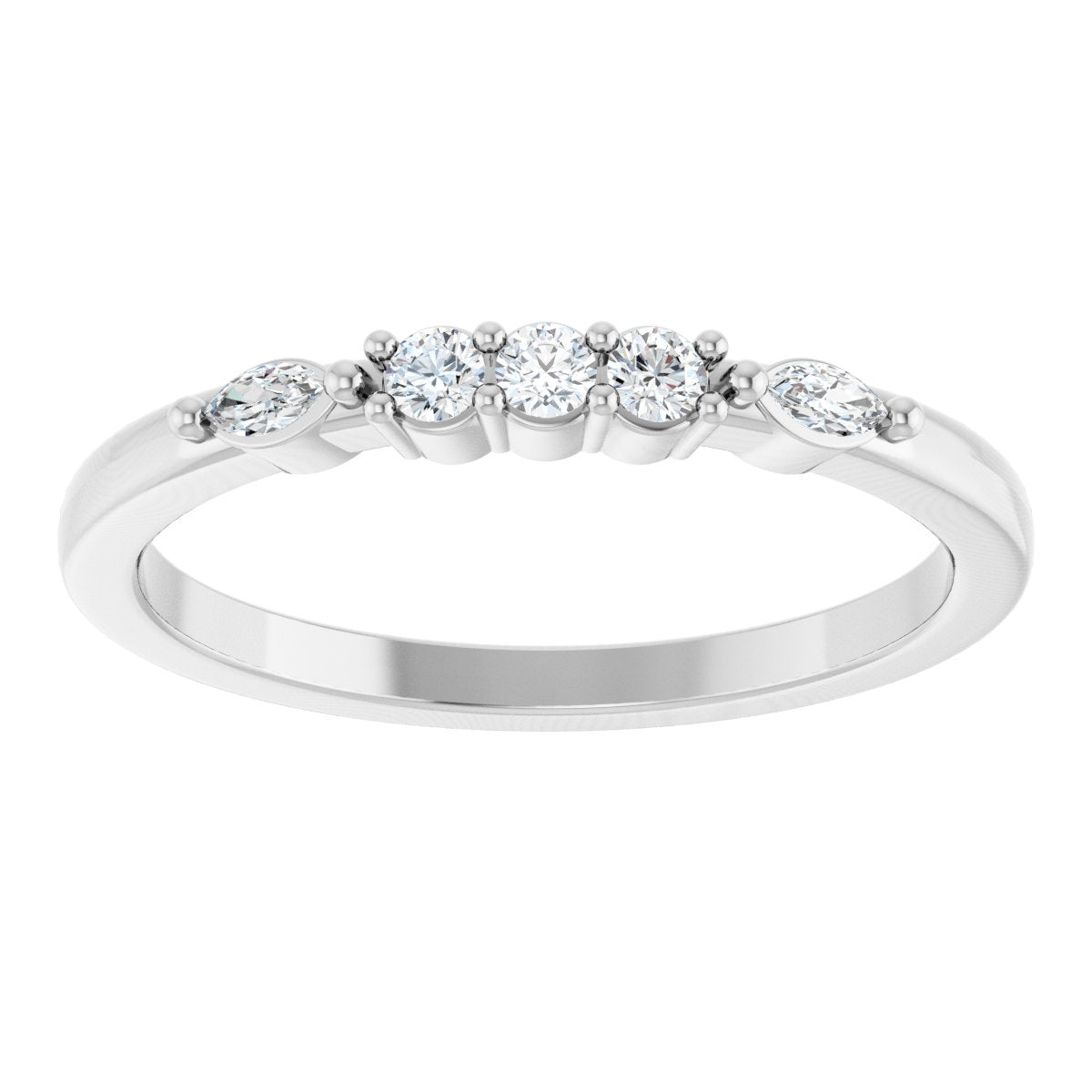 1/5 Ctw Lab-Grown Diamond Anniversary Band - White Gold - Lab Grown Diamond