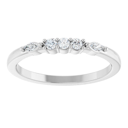 1/5 Ctw Lab-Grown Diamond Anniversary Band - White Gold - Lab Grown Diamond