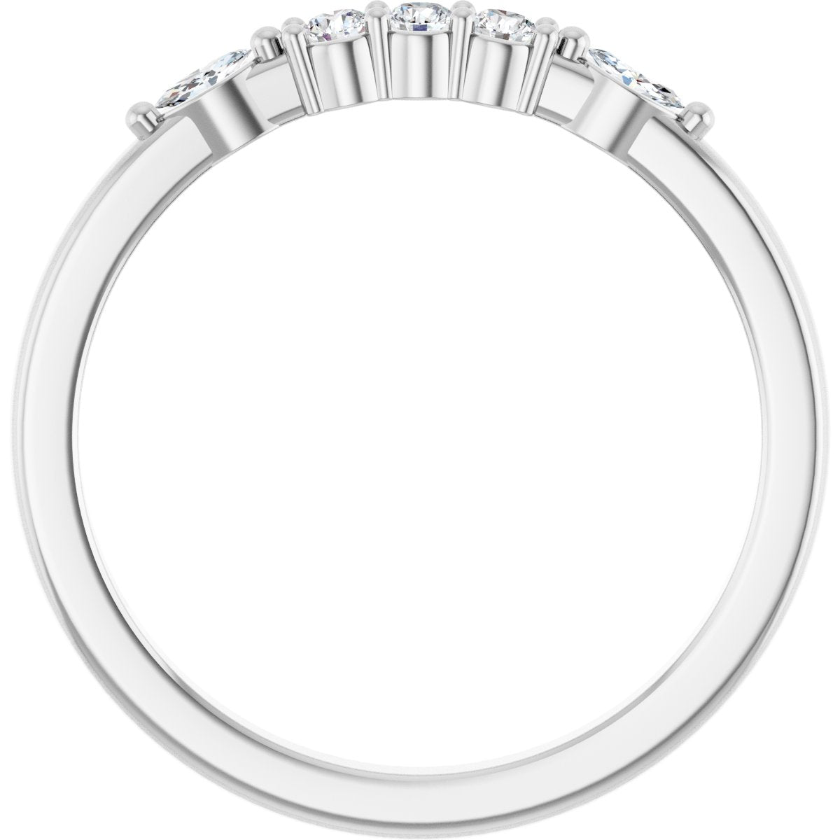 1/5 Ctw Lab-Grown Diamond Anniversary Band - White Gold - Lab Grown Diamond