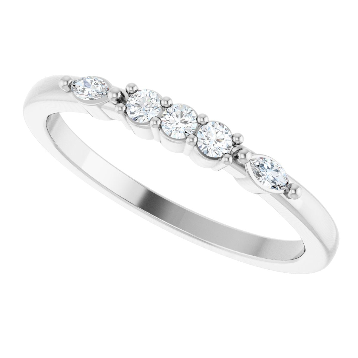 1/5 Ctw Lab-Grown Diamond Anniversary Band - White Gold - Lab Grown Diamond