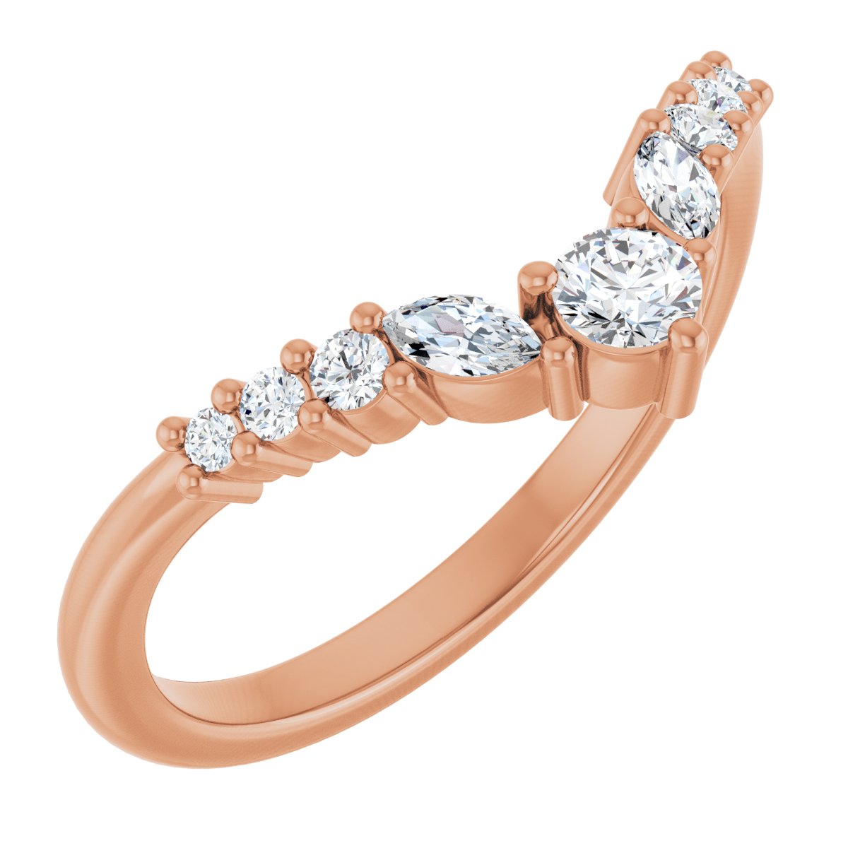 1/4 Ctw Lab-Grown Diamond Contour Band