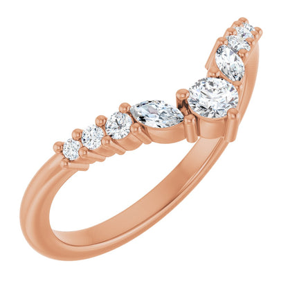 1/4 Ctw Lab-Grown Diamond Contour Band