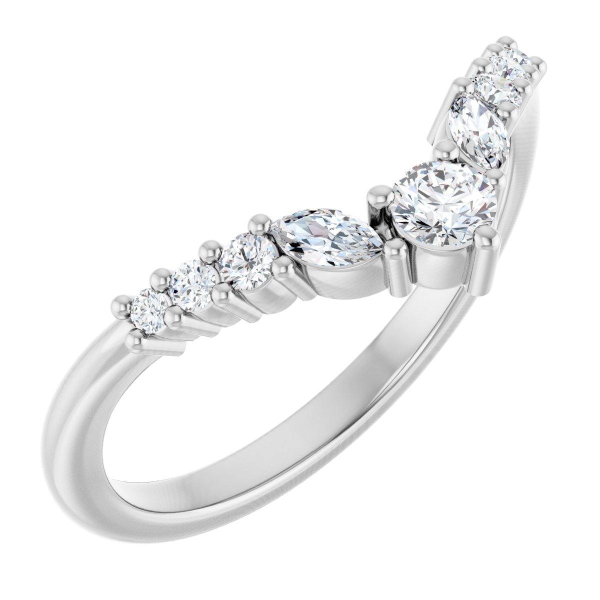1/4 Ctw Lab-Grown Diamond Contour Band